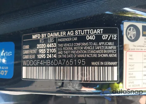 2013 Mercedes-Benz C 250 Sport from USA, damaged, VIN WDDGF4HB6DA765195